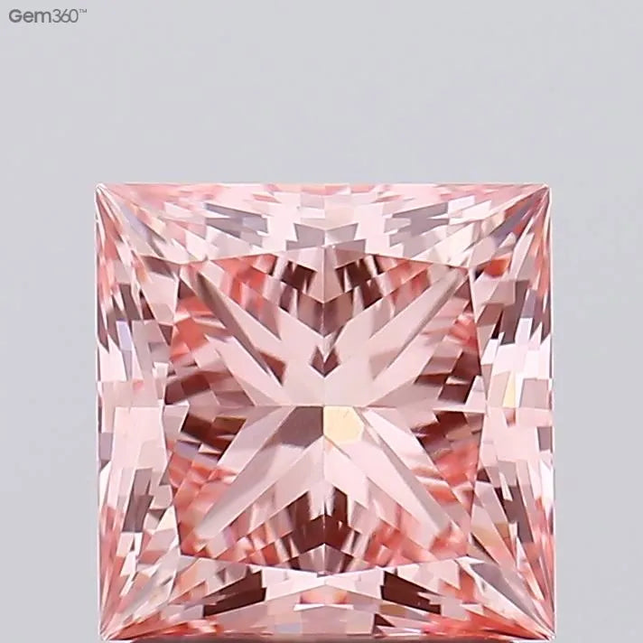 1.68ct Princess Lab Grown Diamond (Colour Fancy Vivid Pink, Clarity VVS2, IGI Certified)