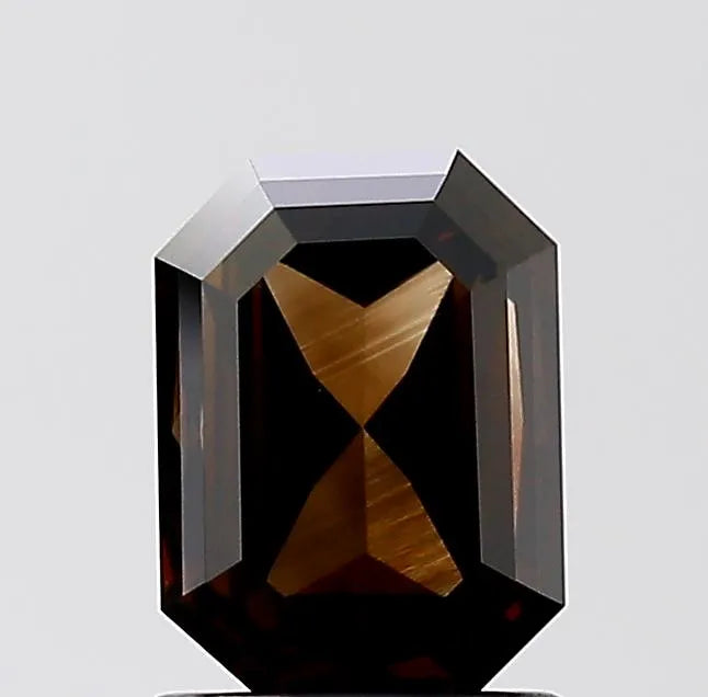 1.71ct Emerald Natural Diamond (Colour Fancy Dark Brown, Clarity VS2, GIA Certified)