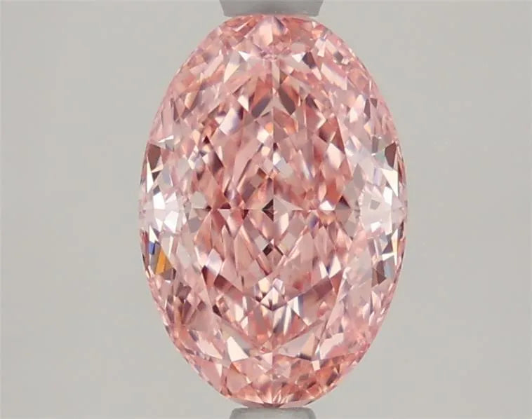 1.71ct Oval Lab Grown Diamond (Colour Fancy Vivid Pink, Clarity VVS2, IGI Certified)