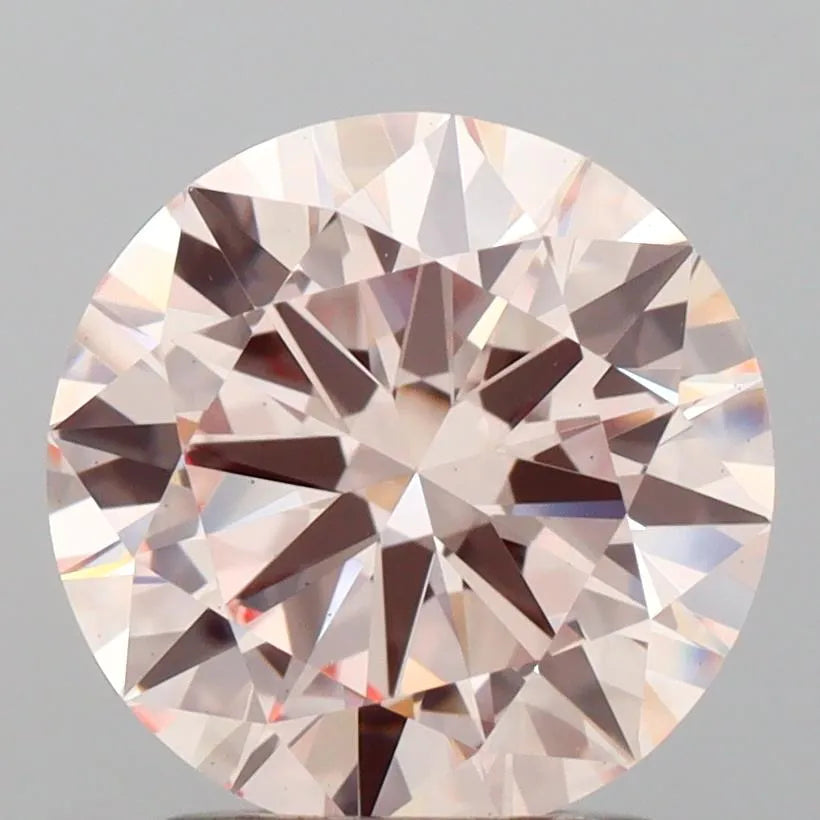 1.75ct Round Lab Grown Diamond (Colour Fancy Pink, Clarity VS1, Cut EX, IGI Certified)