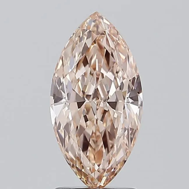 1.84ct Marquise Lab Grown Diamond (Colour Fancy Intense Orangey Pink, Clarity VVS2, IGI Certified)