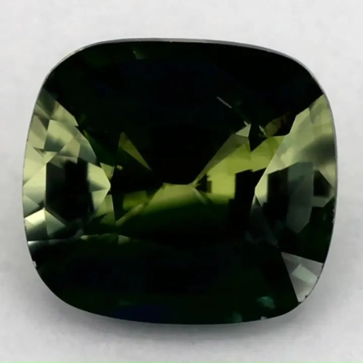 1.88ct Cushion Natural Sapphire (Colour Green, Clarity Eye Clean, Cut Faceted)