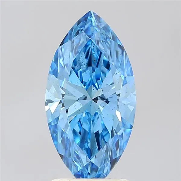 1.90ct Marquise Lab Grown Diamond (Colour Fancy Vivid Blue, Clarity SI1, IGI Certified)