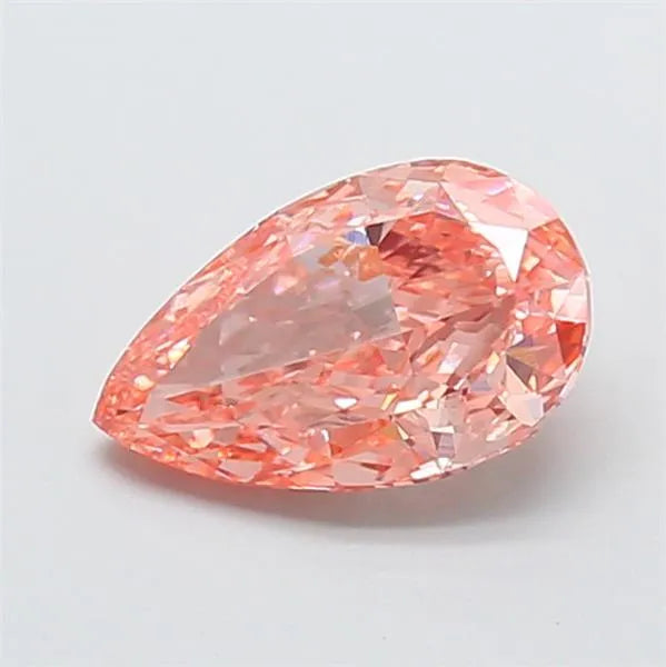 1.91ct Pear Lab Grown Diamond (Colour Fancy Vivid Pink Orange, Clarity VVS2, IGI Certified)