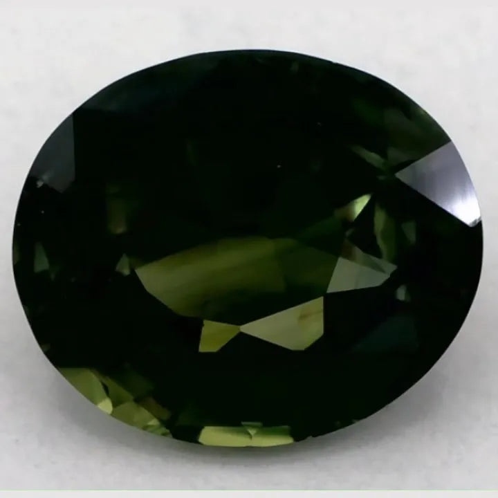 1.97ct Oval Natural Sapphire (Colour Green, Clarity Slightly Included, Cut Faceted)