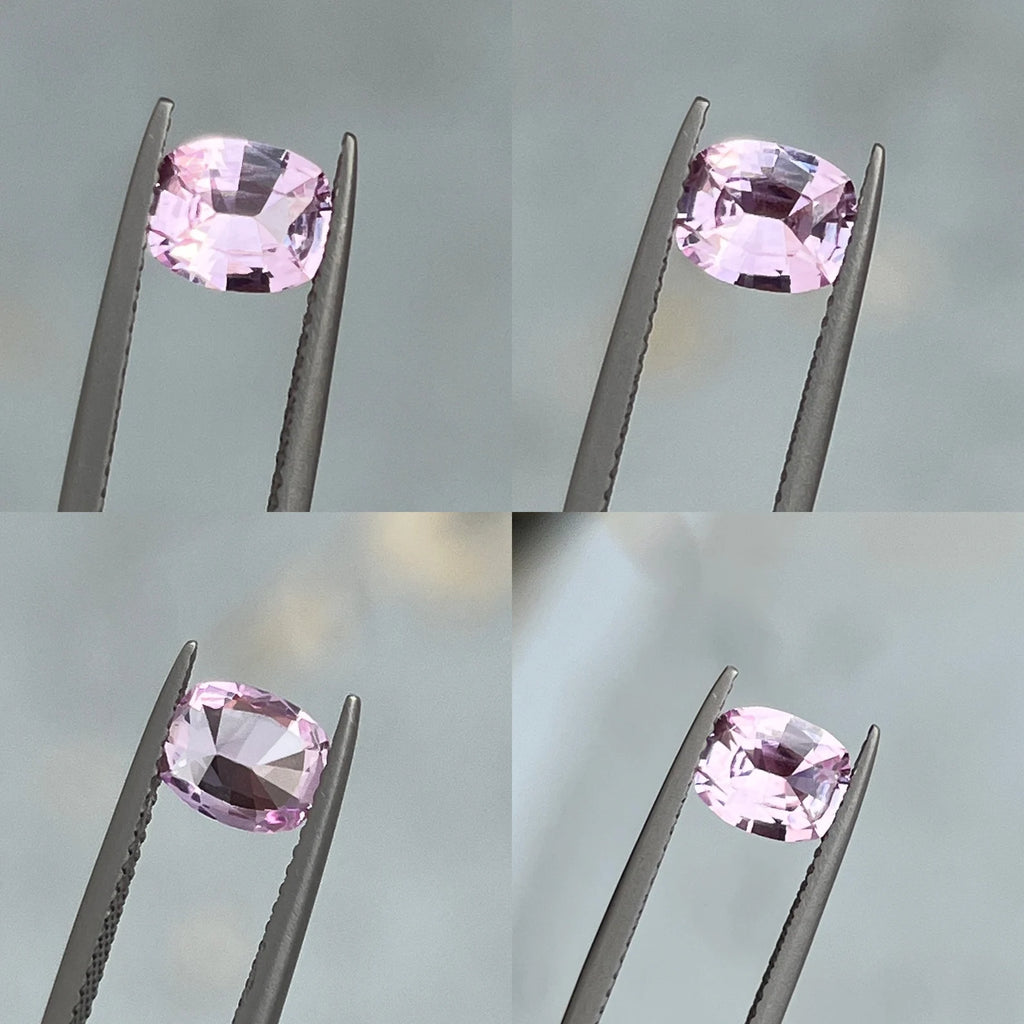 1.06 Ct Cushion Pink Sapphire, 7.2mm x 5.9mm x 3.1mm By Valley Rose