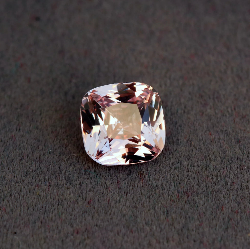1.11 Ct Cushion Cut Peach Sapphire, 5.7mm x 5.7mm x 3.6mm By Valley Rose