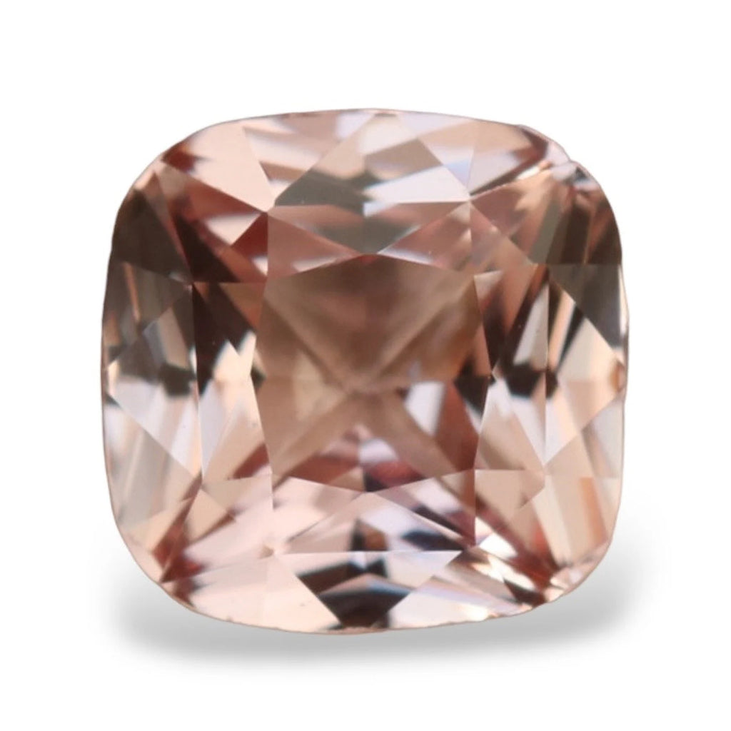 1.11 Ct Cushion Cut Peach Sapphire, 5.7mm x 5.7mm x 3.6mm By Valley Rose