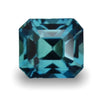 1.27 Ct Asscher Cut Bi-Color Teal Green Sapphire, 5.6mm x 5.2mm x 4.5mm By Valley Rose
