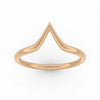 14k Gold Wedding Band V Shaped Ring By Valley Rose