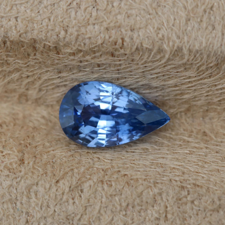 1.62 Ct Pear Cut Blue Sapphire, 9.15mm x 5.5mm x 4.1mm By Valley Rose