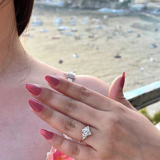 Unique Green Sapphire Engagement Ring Three Stone Asscher Cut – Valley Rose