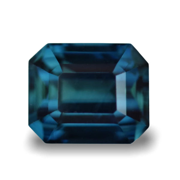 1.51 Ct Ct Emerald Cut Blue Sapphire, 6.5mm x 5.5mm x 4.1mm