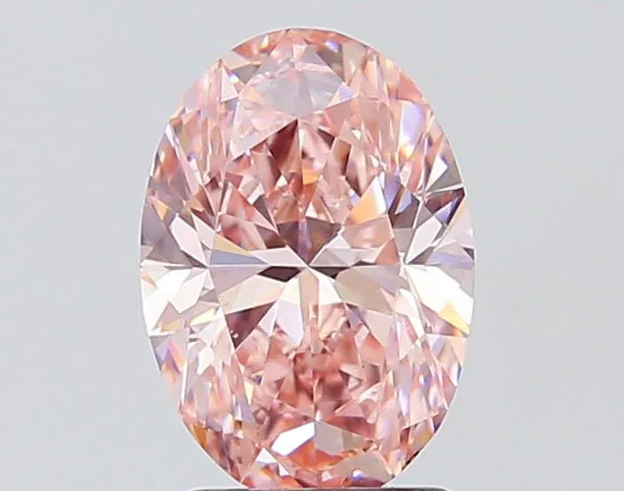 2.01ct Oval Lab Grown Diamond (Colour Fancy Intense Pink, Clarity VS1, IGI Certified)