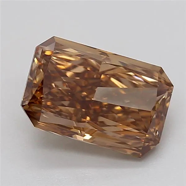 2.01ct Radiant Lab Grown Diamond (Colour Fancy Light Brown, Clarity VVS1, IGI Certified)