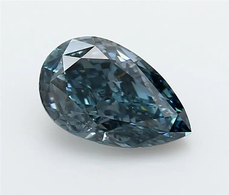 2.05ct Pear Lab Grown Diamond (Colour Fancy Vivid Blue, Clarity VS1, IGI Certified)