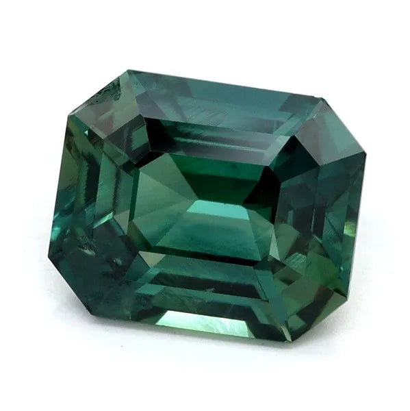 2.11ct Emerald Natural Sapphire (Colour Teal, Clarity Eye Clean, Cut Faceted)