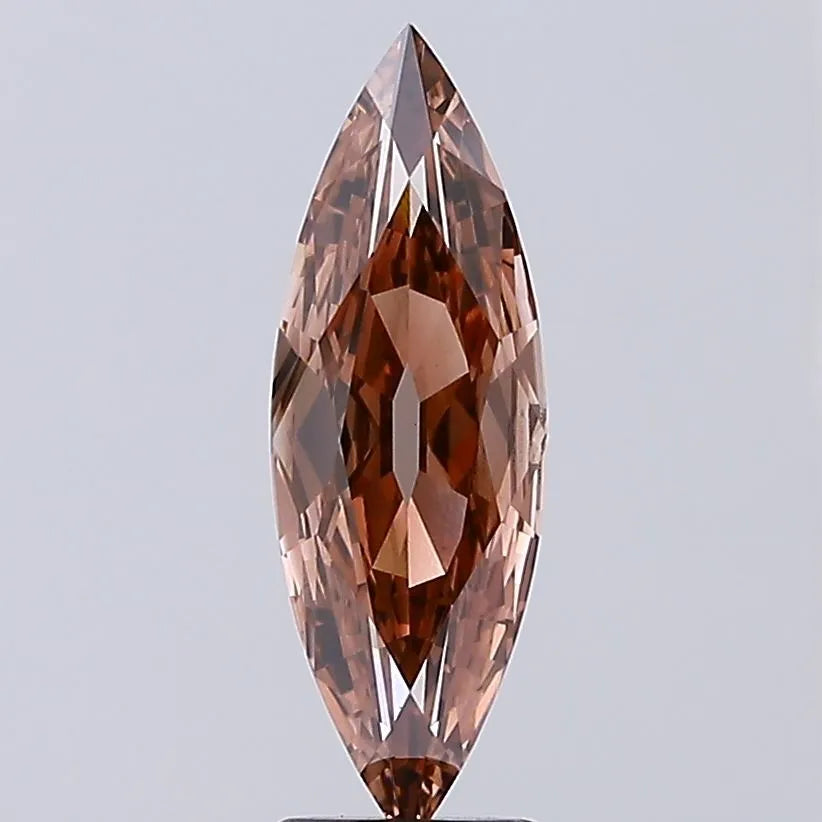 2.14ct Marquise Lab Grown Diamond (Colour Fancy Brown, Clarity VS1, IGI Certified)