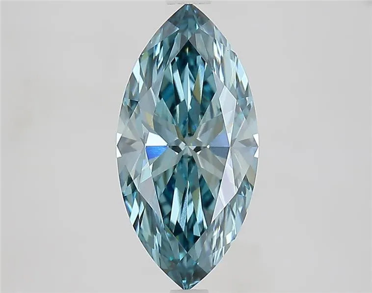 2.15ct Marquise Lab Grown Diamond (Colour Fancy Vivid Blue, Clarity VVS1, IGI Certified)