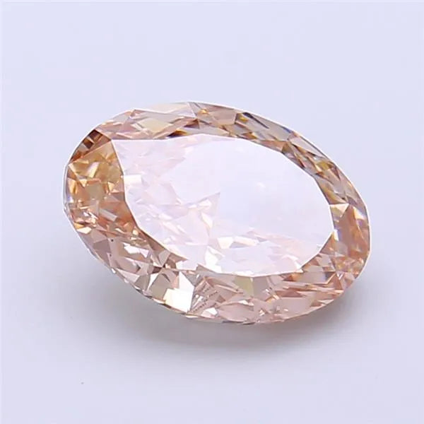 2.19ct Oval Lab Grown Diamond (Colour Fancy Light Brown, Clarity VS1, IGI Certified)