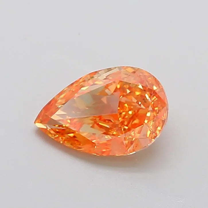 2.27ct Pear Lab Grown Diamond (Colour Fancy Vivid Yellow Orange, Clarity VVS2, IGI Certified)