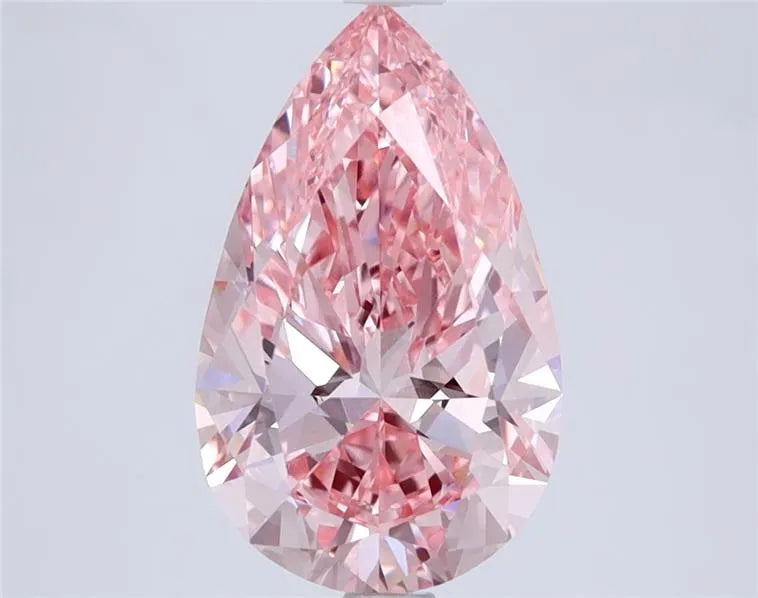 2.29ct Pear Lab Grown Diamond (Colour Fancy Vivid Pink, Clarity VS1, IGI Certified)
