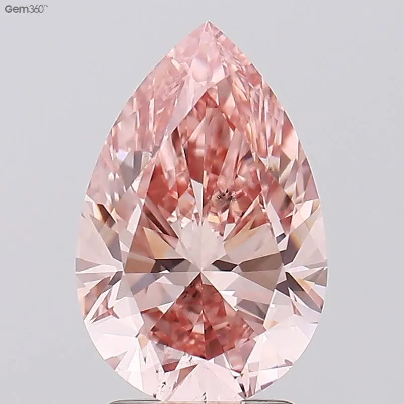 2.49ct Pear Lab Grown Diamond (Colour Fancy Vivid Pink, Clarity VS2, IGI Certified)