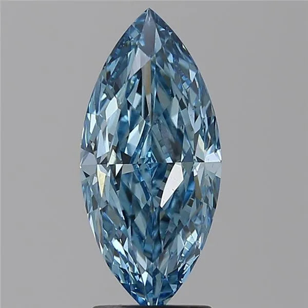 2.56ct Marquise Lab Grown Diamond (Colour Fancy Vivid Blue, Clarity VS2, IGI Certified)