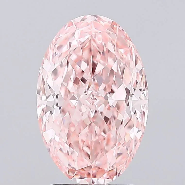 2.57ct Oval Lab Grown Diamond (Colour Fancy Vivid Pink, Clarity VVS2, IGI Certified)