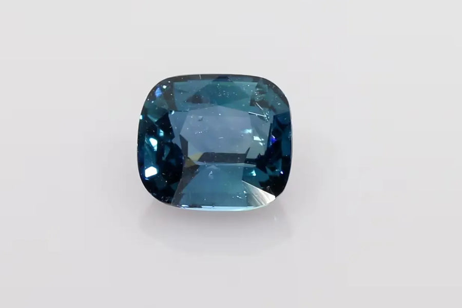 2.69ct Cushion Natural Sapphire (Colour Teal, Clarity Slightly Included, Cut Faceted)