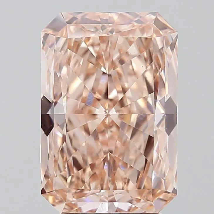 2.97ct Radiant Lab Grown Diamond (Colour Fancy Intense Pink Orange, Clarity VS1, IGI Certified)
