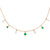 Demeter Marquise Fringe Necklace, 7 Charm, Emerald