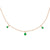 Demeter Fringe Necklace, 3 Charm, .45 Cts