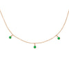 Demeter Fringe Necklace, 3 Charm, .30 Cts