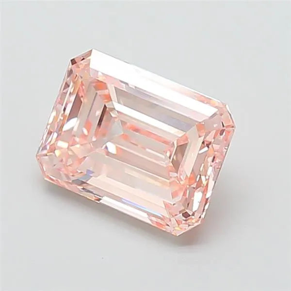 3.00ct Emerald Lab Grown Diamond (Colour Fancy Intense Pink, Clarity VS1, IGI Certified)