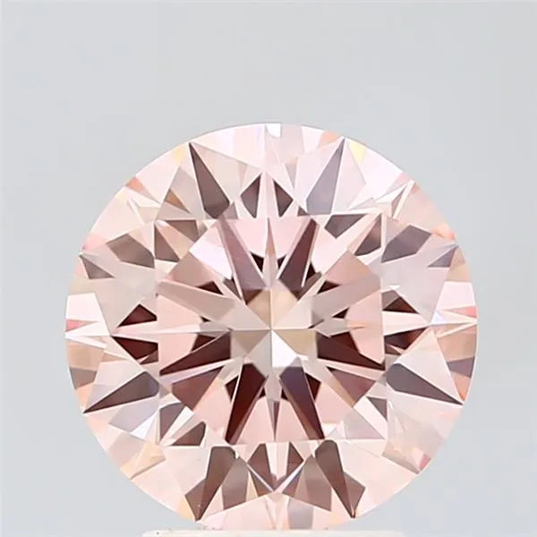 3.01ct Round Lab Grown Diamond (Colour Fancy Intense Pink, Clarity VVS2, Cut ID, IGI Certified)
