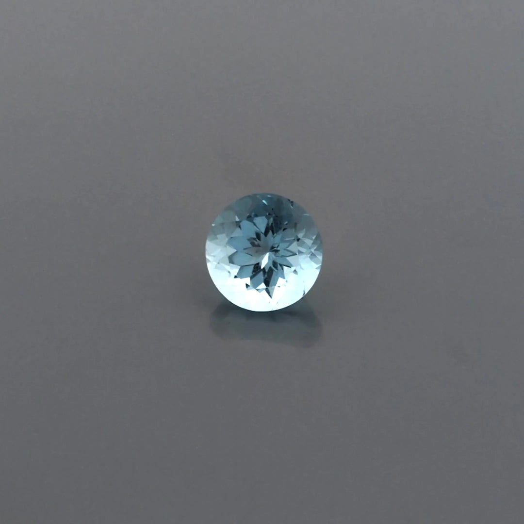 3.07ct Round Natural Aquamarine (Colour Blue, Clarity Eye Clean, Cut Faceted)