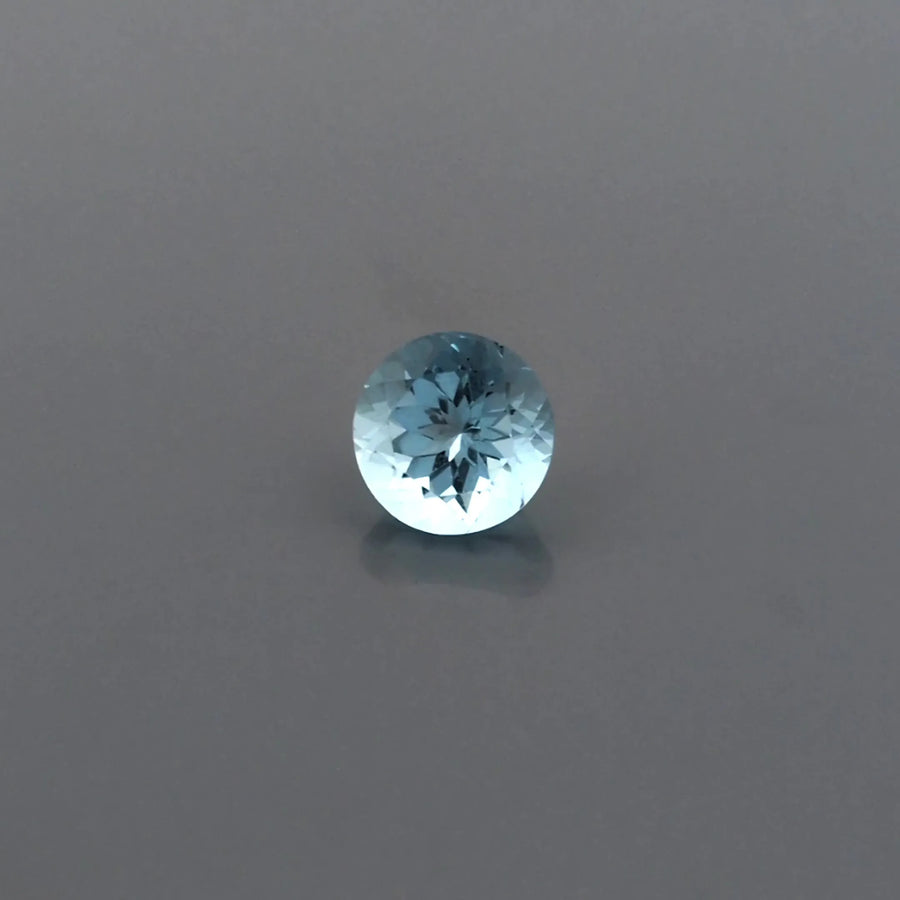 3.07ct Round Natural Aquamarine (Colour Blue, Clarity Eye Clean, Cut Faceted)