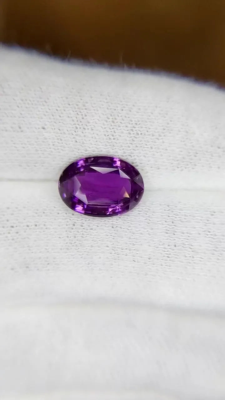 3.29ct Oval Natural Sapphire (Colour Purple, Clarity Eye Clean, Cut Faceted)