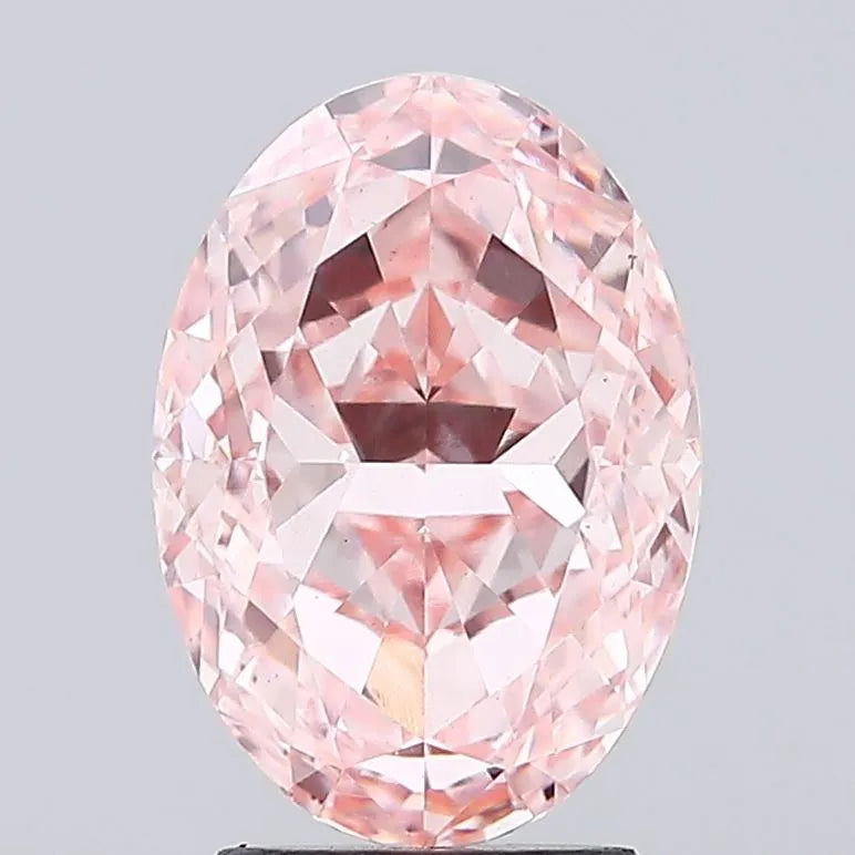 3.30ct Oval Lab Grown Diamond (Colour Fancy Vivid Pink, Clarity VS1, IGI Certified)
