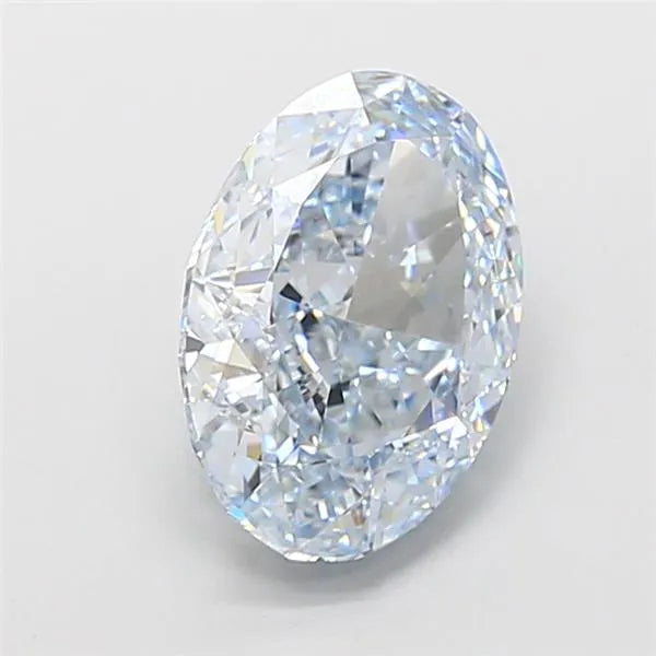 3.55ct Oval Lab Grown Diamond (Colour Fancy Blue, Clarity VVS1, IGI Certified)