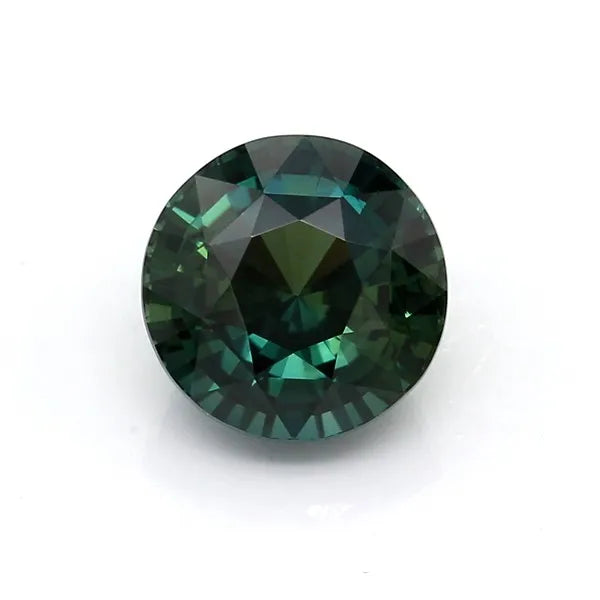 3.55ct Round Natural Sapphire (Colour Green, Clarity Eye Clean, Cut Faceted)