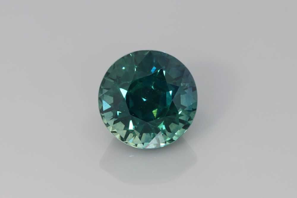 3.62ct Round Natural Sapphire (Colour Teal, Clarity Eye Clean, Cut Faceted)