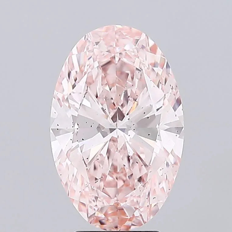 4.03ct Oval Lab Grown Diamond (Colour Fancy Intense Pink, Clarity SI1, IGI Certified)