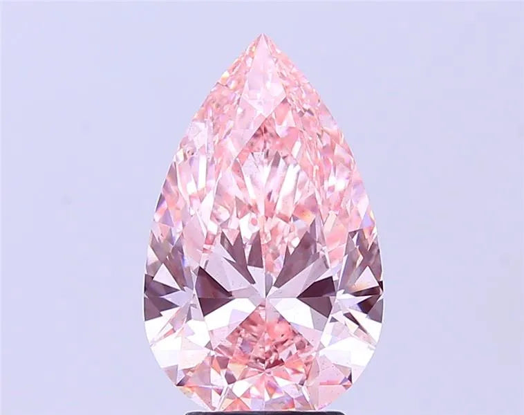 4.03ct Pear Lab Grown Diamond (Colour Fancy Intense Pink, Clarity SI1, IGI Certified)