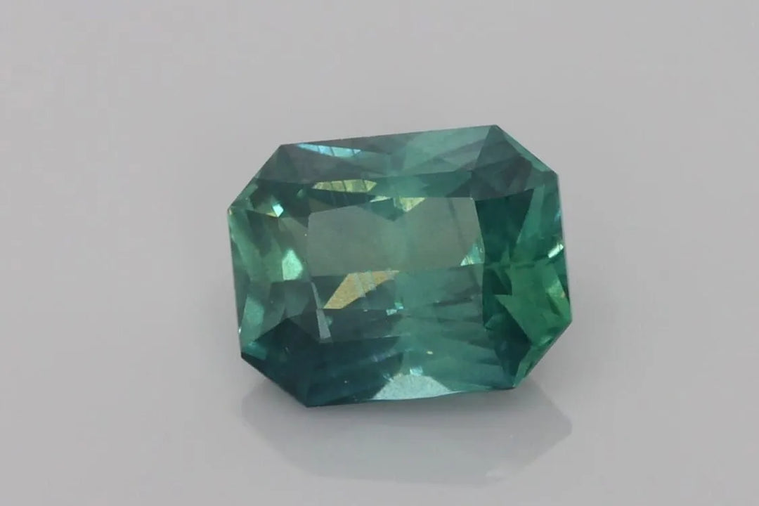 4.14ct Emerald Natural Sapphire (Colour Teal, Clarity Eye Clean, Cut Faceted)