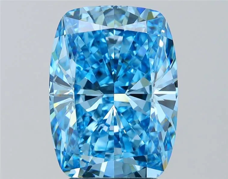 4.18ct Cushion modified Lab Grown Diamond (Colour Fancy Vivid Blue, Clarity VVS2, IGI Certified)