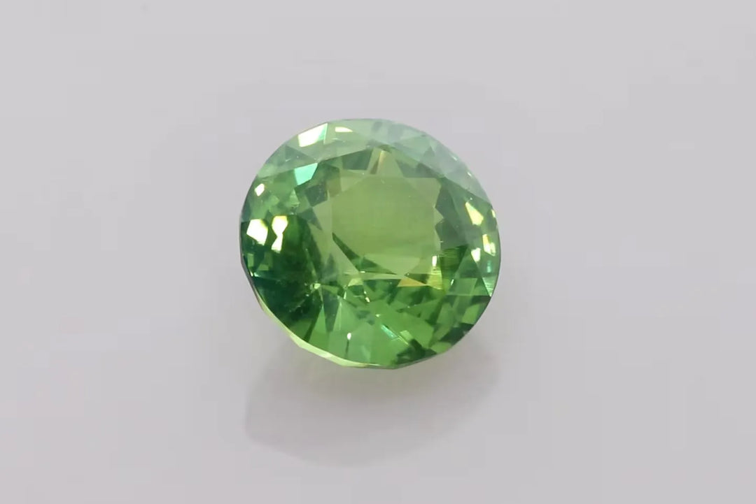4.98ct Round Natural Sapphire (Colour Green, Clarity Eye Clean, Cut Faceted)