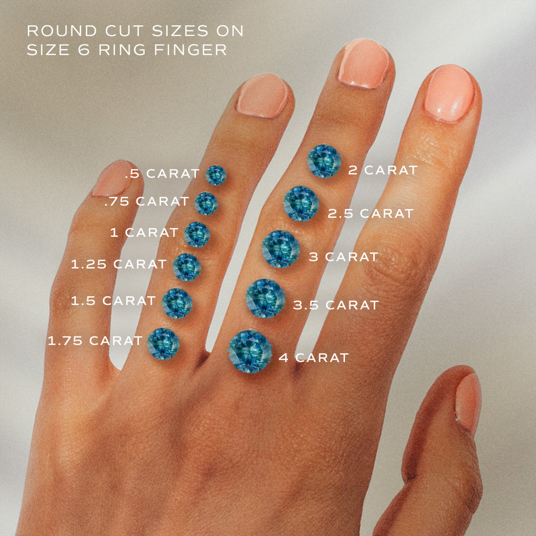 Violette Round Teal Sapphire Engagement Ring