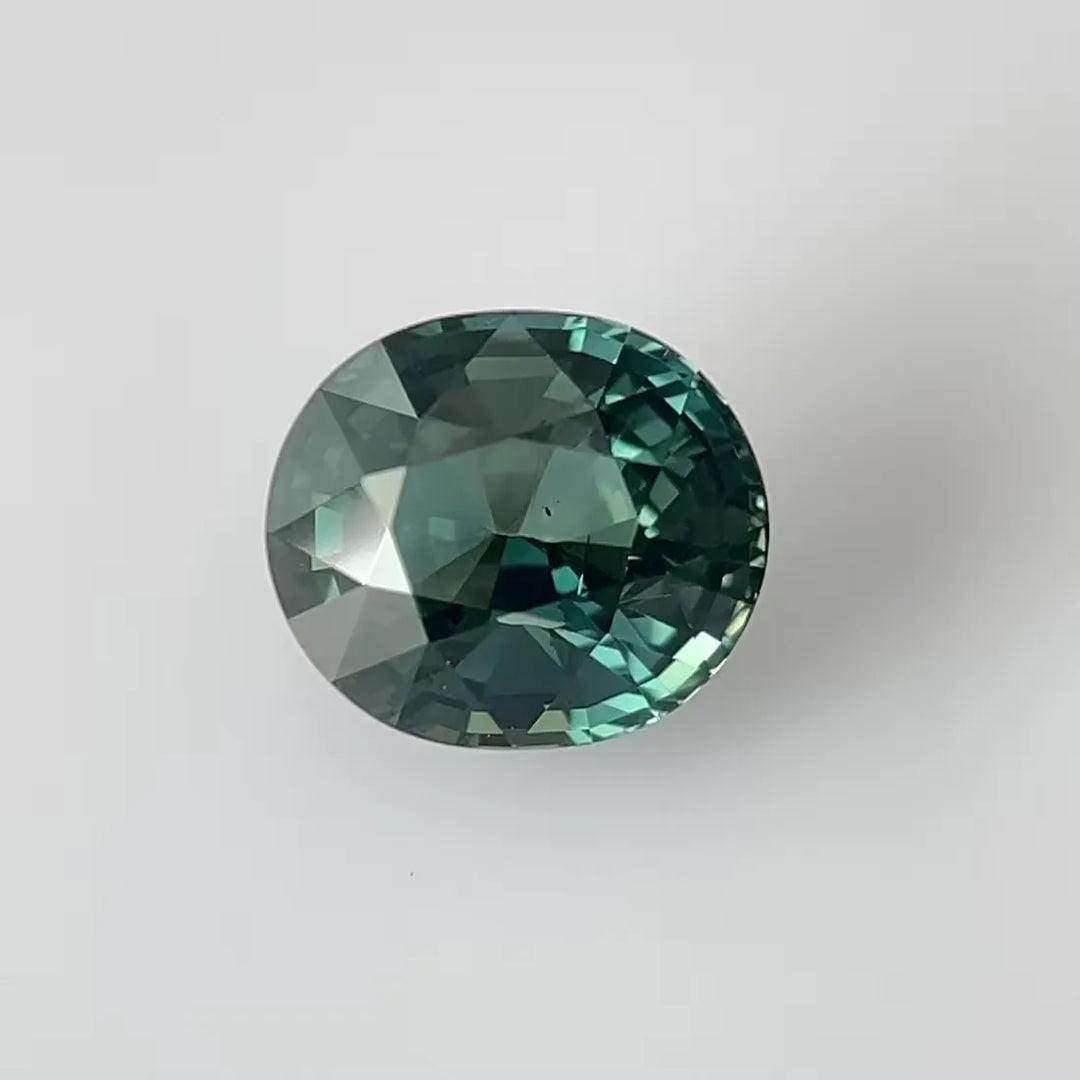 5.05ct Oval Natural Sapphire (Colour Teal, Clarity Eye Clean, Cut Faceted)